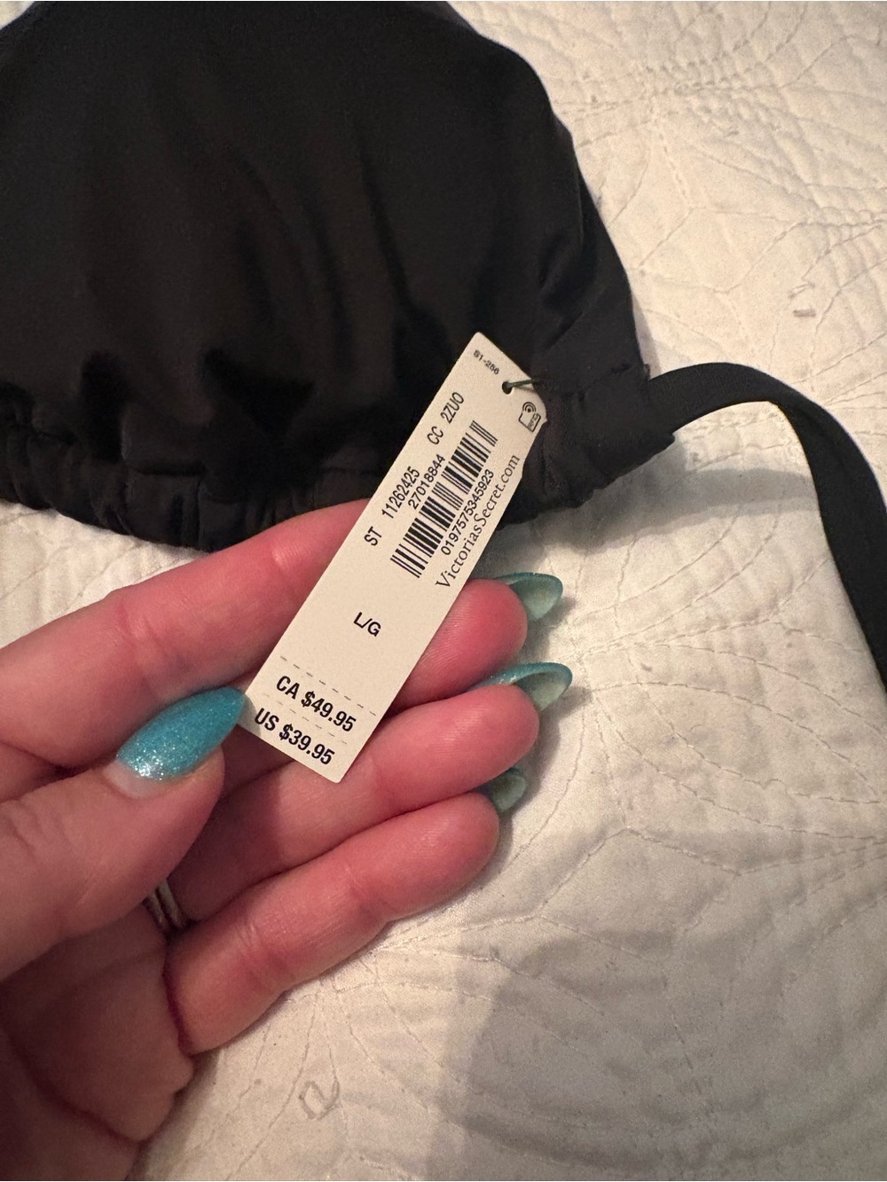 NWT Victoria’s Secret Triangle Bikini Top sz L - Picture 4 of 7
